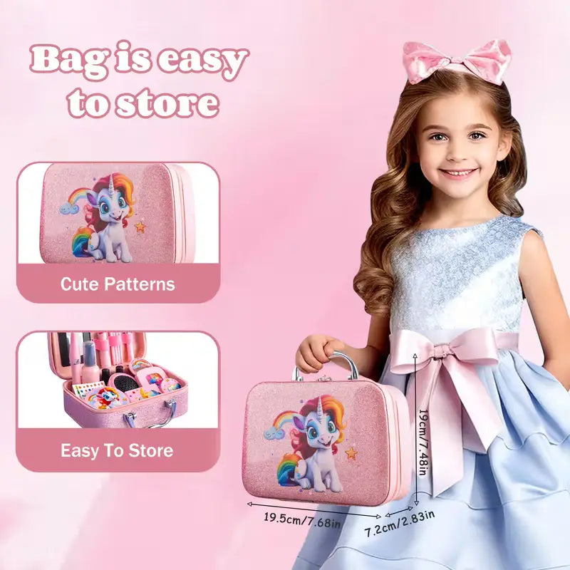 15/16/22pcs Unicorn Mermaid Tail Cosmetic Set, Non-Applicable, Chemical-Free, Pretend Play Gift for Boys and Girls Cartmenow