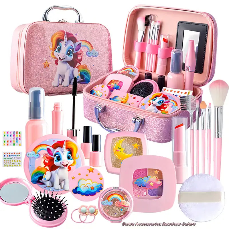 15/16/22pcs Unicorn Mermaid Tail Cosmetic Set, Non-Applicable, Chemical-Free, Pretend Play Gift for Boys and Girls Cartmenow