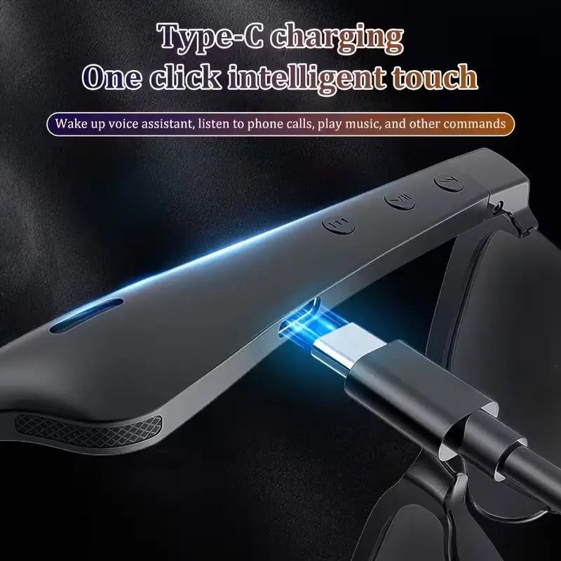 Smart Glasses with Wireless HIFI Headphones, Dual Speaker, Touch Control, Rechargeable Lithium Battery Cartmenow