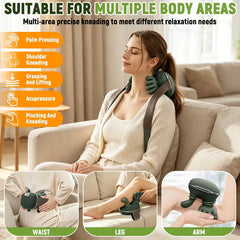 Neck Shoulder Massager with Heat - Hands-Free Wearable Neck & Shoulder Massager