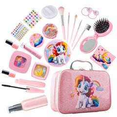 15/16/22pcs Unicorn Mermaid Tail Cosmetic Set, Non-Applicable, Chemical-Free, Pretend Play Gift for Boys and Girls Cartmenow