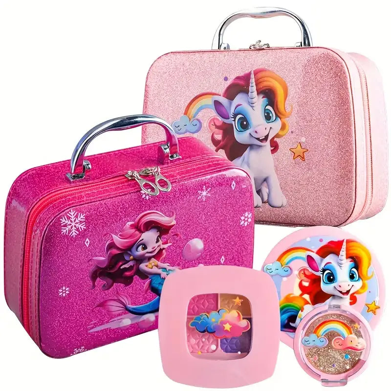 15/16/22pcs Unicorn Mermaid Tail Cosmetic Set, Non-Applicable, Chemical-Free, Pretend Play Gift for Boys and Girls Cartmenow